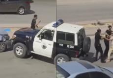 شرطة الرياض تلقي القبض على شخص جاهر بحمل رشاش