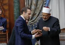 رئيس فرنسا إيمانويل ماكرون _ شيخ الأزهر أحمد الطيب
