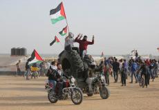 مسيرات العودة الكبرى شرق غزة -ارشيف-