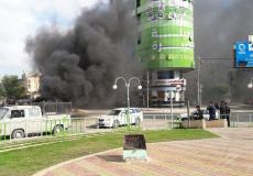 إطارات مشتعلة في رفح