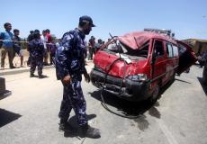 حادث سير في قطاع غزة