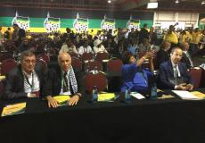 جبريل الرجوب خلال مشاركته في أعمال المؤتمر الوطني الأفريقي