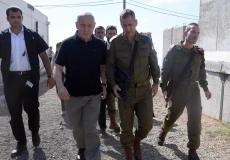 نتنياهو مع قيادة الجيش على الحدود اللبنانية
