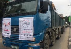 مسيرة لشاحنات النقل بغزة رفضًا للأوضاع الاقتصادية