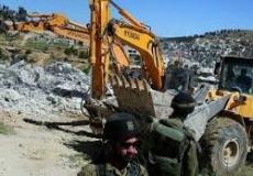 الاحتلال يجمد أعمال التجريف الاستيطانية ببيت لحم  .