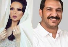 الفنانة ديانا كرزون وزوجها معاذ العمري