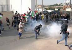 الاحتلال يقمع مسيرة تندد بقرار ترامب