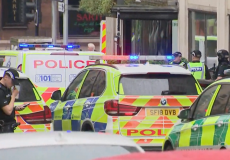 من مكان حادث الطعن بمدينة غلاسكو