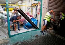 جانب من آثار سقوط صاروخ للمقاومة على أسدود