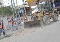 حملة نظافة تطوعية في شارعين القدس وبيروت 