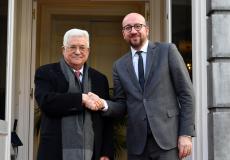 الرئيس عباس يلتقي مع رئيس وزراء بلجيكا شارل ميشيل