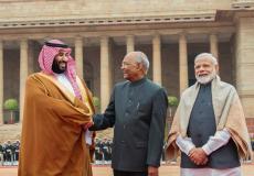 ولي العهد السعودي مع الرئيس ورئيس الوزراء الهندي