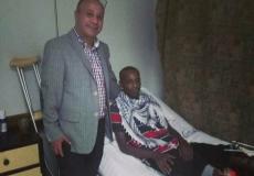 جانب من لقاء أبو هولي لمصابي مسيرة العودة