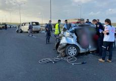 من مكان الحادث بالنقب، اليوم (تصوير نجمة داود الحمراء)