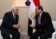الرئيس عباس ونظيره المصري عبد الفتاح السيسي