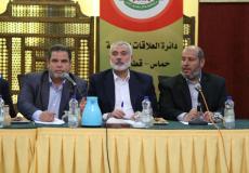 اجتماع قيادة حركة حماس مع قادة الفصائل بغزة أمس