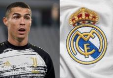 كريستيانو رونالدو وشعار فريق ريال مدريد