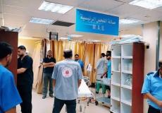 الطواقم الطبية بمستشفى شهداء الأقصى