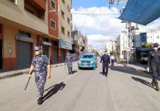 حظر التجول في شوارع غزة بسبب انتشار كورونا