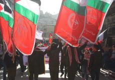 الجبهة الشعبية تحيي انطلاقتها بمسيرة جماهيرية حاشدة في نابلس