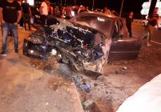 حادث سير مروع شمال أريحا يسفر عن 10 إصابات