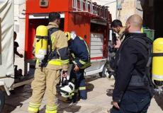 اندلاع حريق في بيت مجاور لإطفاء المسجد الأقصى