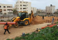 بلدية غزة تشرع بإنشاء شبكة الصرف الصحي بمنطقة الشيخ عجلين