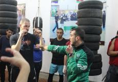 جانب من تدريب الملاكمة في غزة