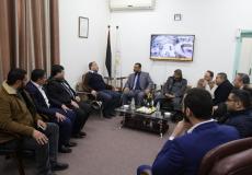 النائب العام في غزة ضياء المدهون خلال اجتماعه بالوكيل المساعد لوزارة الداخلية
