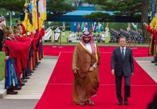 رئيس كوريا الجنوبية مع ولي العهد السعودي محمد بن سلمان
