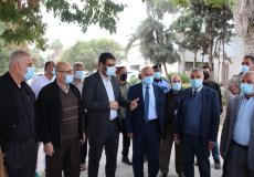 رئيس متابعة العمل الحكومي بغزة خلال زيارته مستشفى غزة الأوروبي 