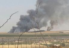 حريق في ناحال عوز شرق غزة