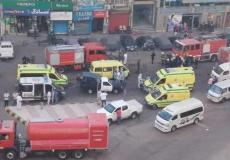 صورة لطواقم الشرطة المصرية و الدفاع المدني