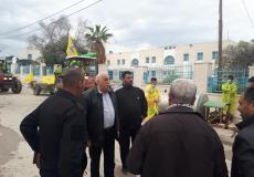 المحافظ أبو العسل خلال تفقده حملة التعقيم