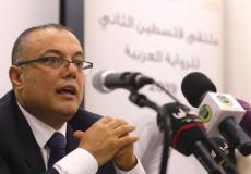 الوزير عاطف ابو يوسف في ملتقى فلسطين الثاني للرواية العربية.jpg