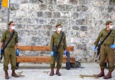 جنود إسرائيليون في البلدة القديمة في القدس المحتلة في 7 نيسان