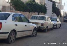 مركبات معطوبة الإطارات في قرية برقة برام الله