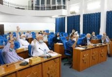 خلال جلسة المجلس التشريعي في غزة اليوم