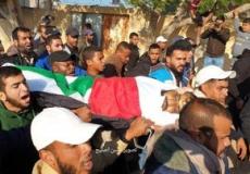 تشييع جثمان الشهيد محمد سالم السواركة وسط قطاع غزة اليوم