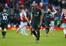 لقطة من لقاء بيرنلي ومانشستر سيتي