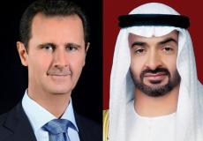  محمد بن زايد وبشار الأسد