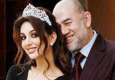 ملكة جمال روسيا وطليقها الملك الماليزي السابق محمد الخامس