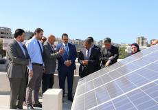 تفقد ظافر ملحم رئيس سلطة الطاقة لمخازن شركة الكهرباء بغزة