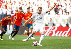 جانب من لقاء روسيا واسبانيا في كأس العالم 2018