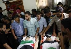 غزة تشيع جثماني الطفلين أمير النمرة ولؤي كحيل