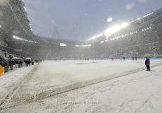 ملعب نادي يوفنتوس مغطى بالثلوج
