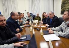 اجتماع نتنياهو وبينت في وزارة الأمن الإسرائيلية