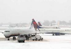 الأجواء الثلجية مطار بوسطن