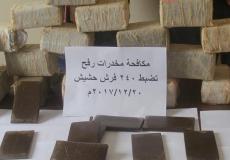 المكافحة تضبط 240 فرش حشيش برفح
