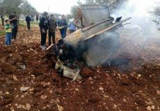 *حطام الطائرة الإسرائيلية*